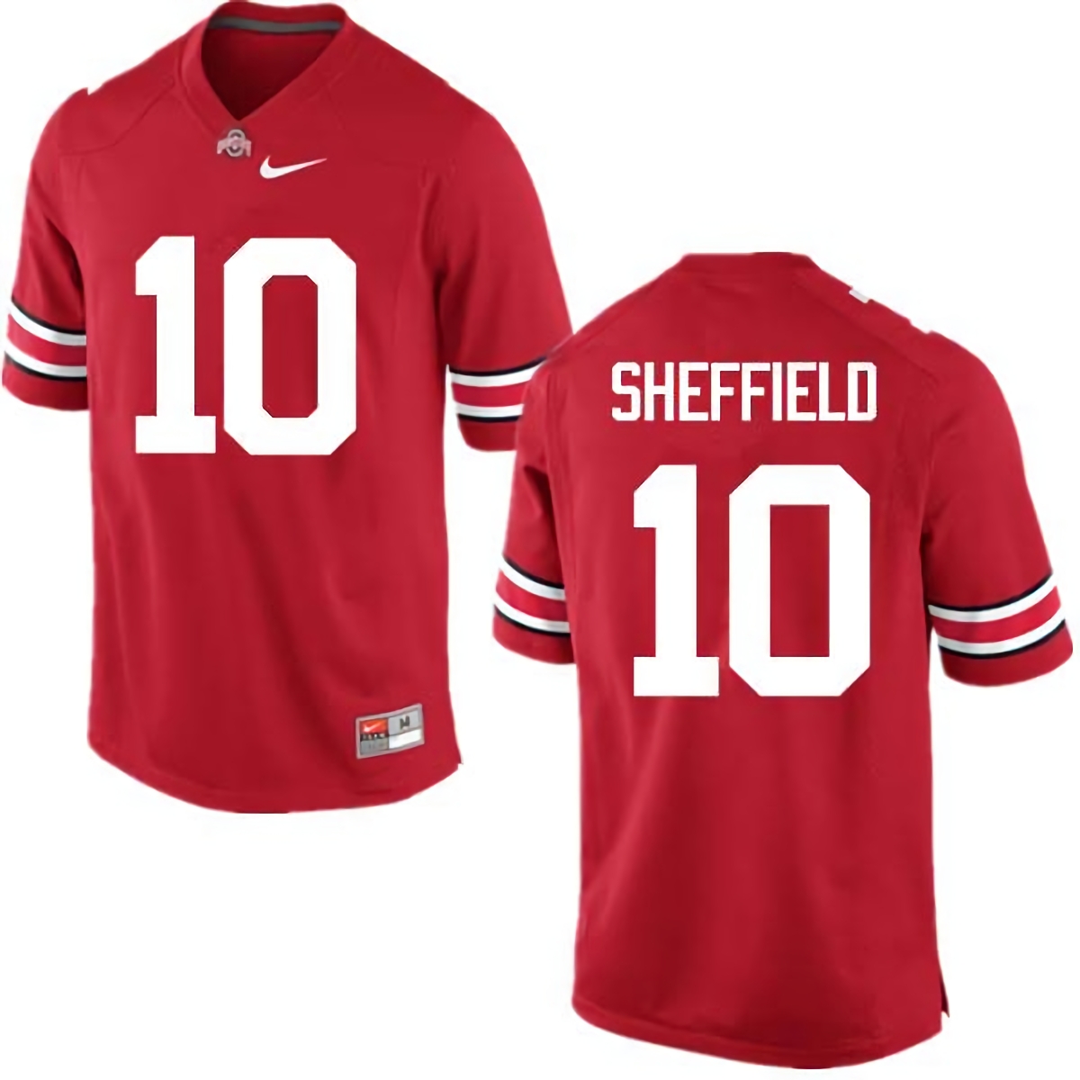 Kendall Sheffield Ohio State Buckeyes Men's NCAA #10 Nike Red College Stitched Football Jersey WME7156DU